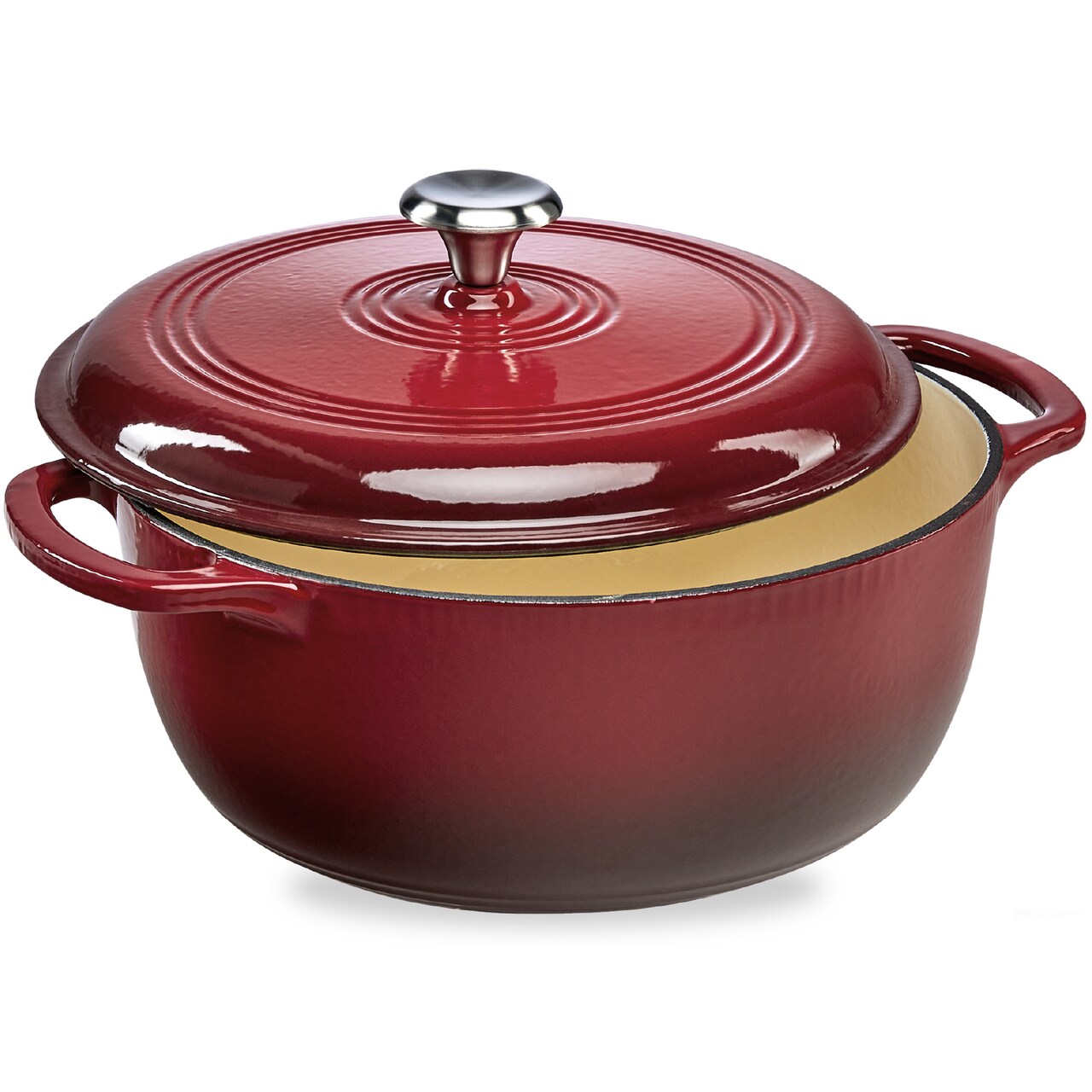 Best Choice Products 7.5 Quart Enamel Cast-Iron Dutch Oven, Heavy-Duty Cookware w/ Dual Handles, Lid